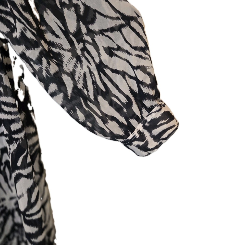 Soft Surroundings Sheer Hi Lo Tunic Long V Neck 3/4 Sleeves Tags Summer - Picture 2 of 8